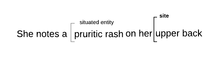 Anatomic site relation required and optional arguments